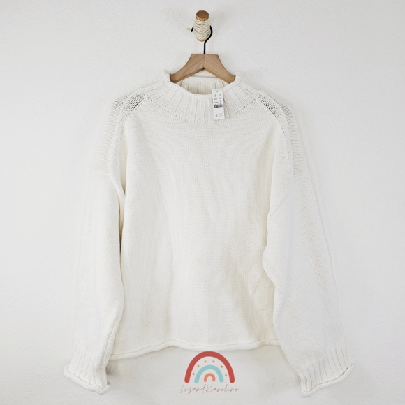 New! J. Crew 2025 Rollneck Sweater Ivory M - Picture 4 of 16